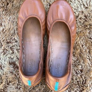 Chestnut Tieks Size 9